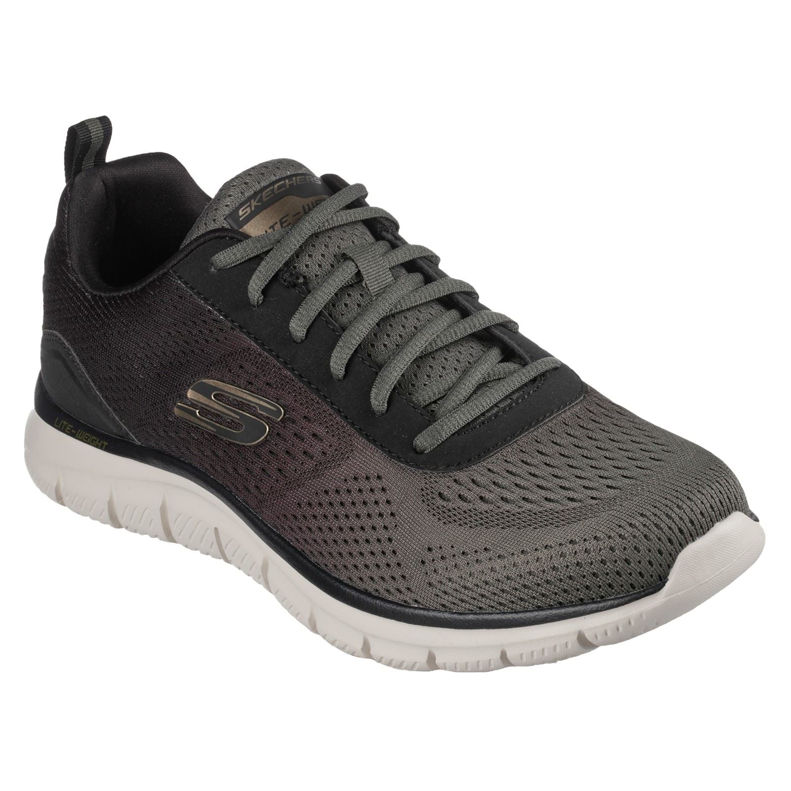 Skechers Track - Ripkent Textile Men's Olive/Black Trainers