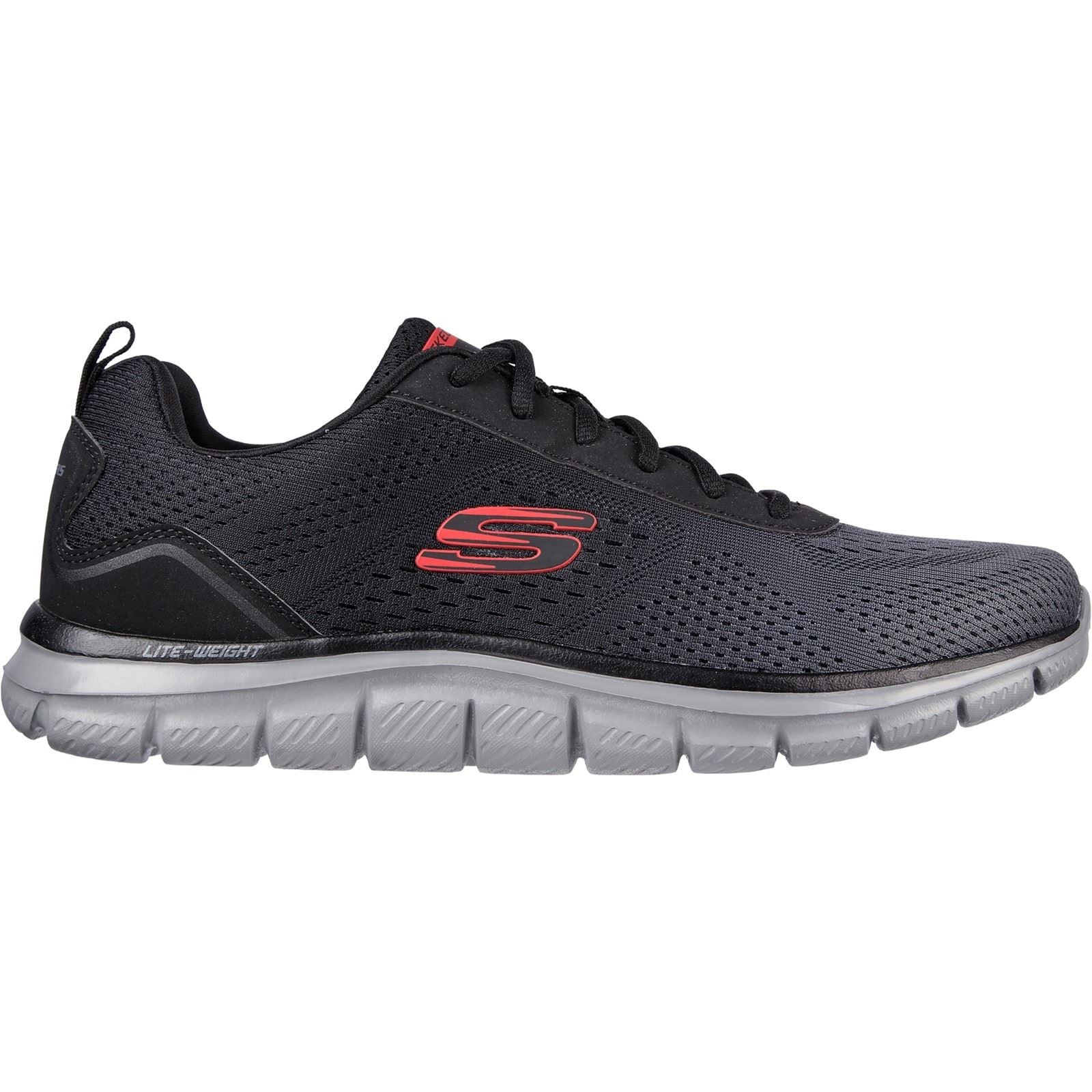 Skechers Track - Ripkent Textile Men's Black/Charcoal Trainers