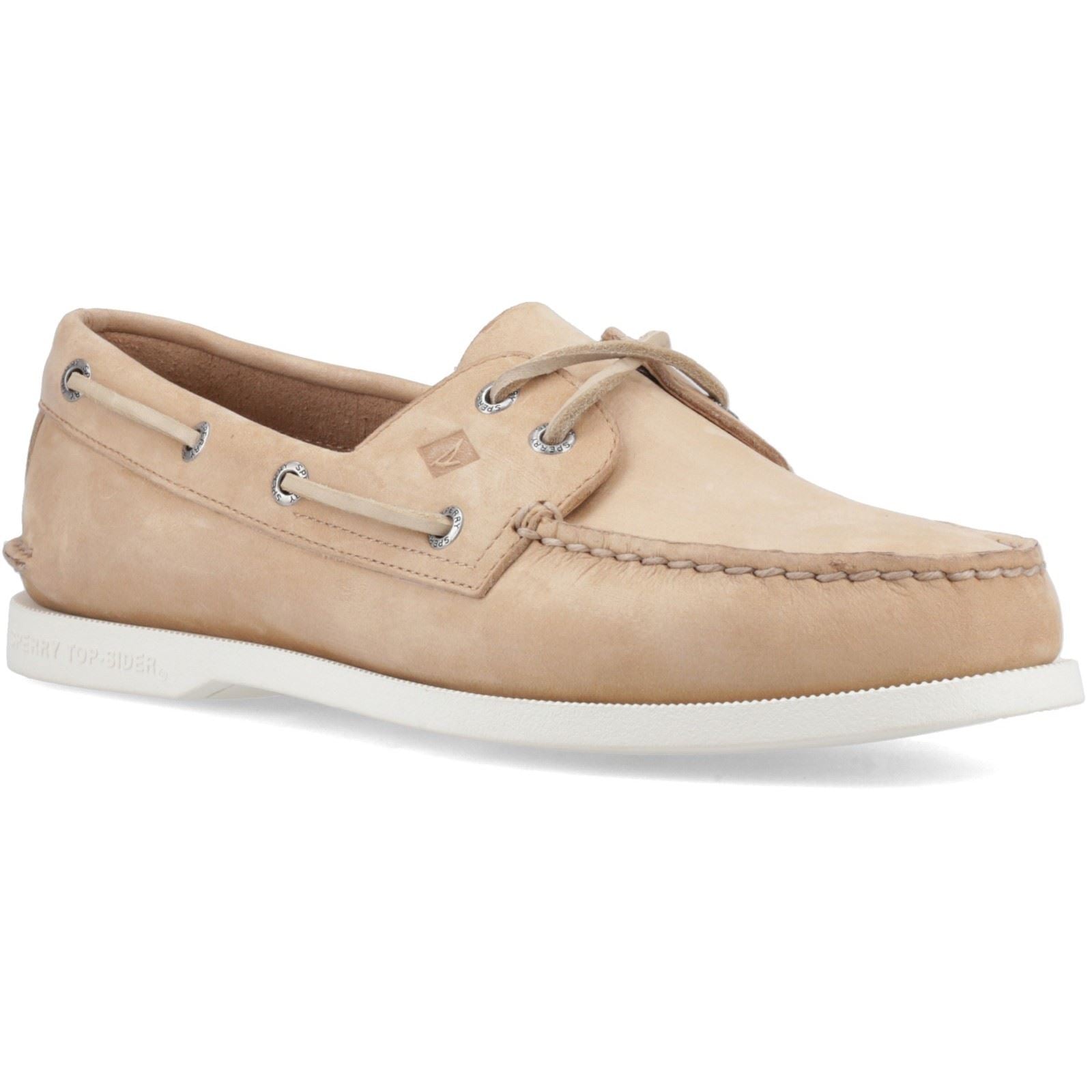 Sperry Authentic 2 Eye Leather Men's Linen Multi Boat Shoes