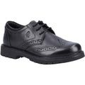 Hush Puppies Sally Youth Girls Black Leather Brogues