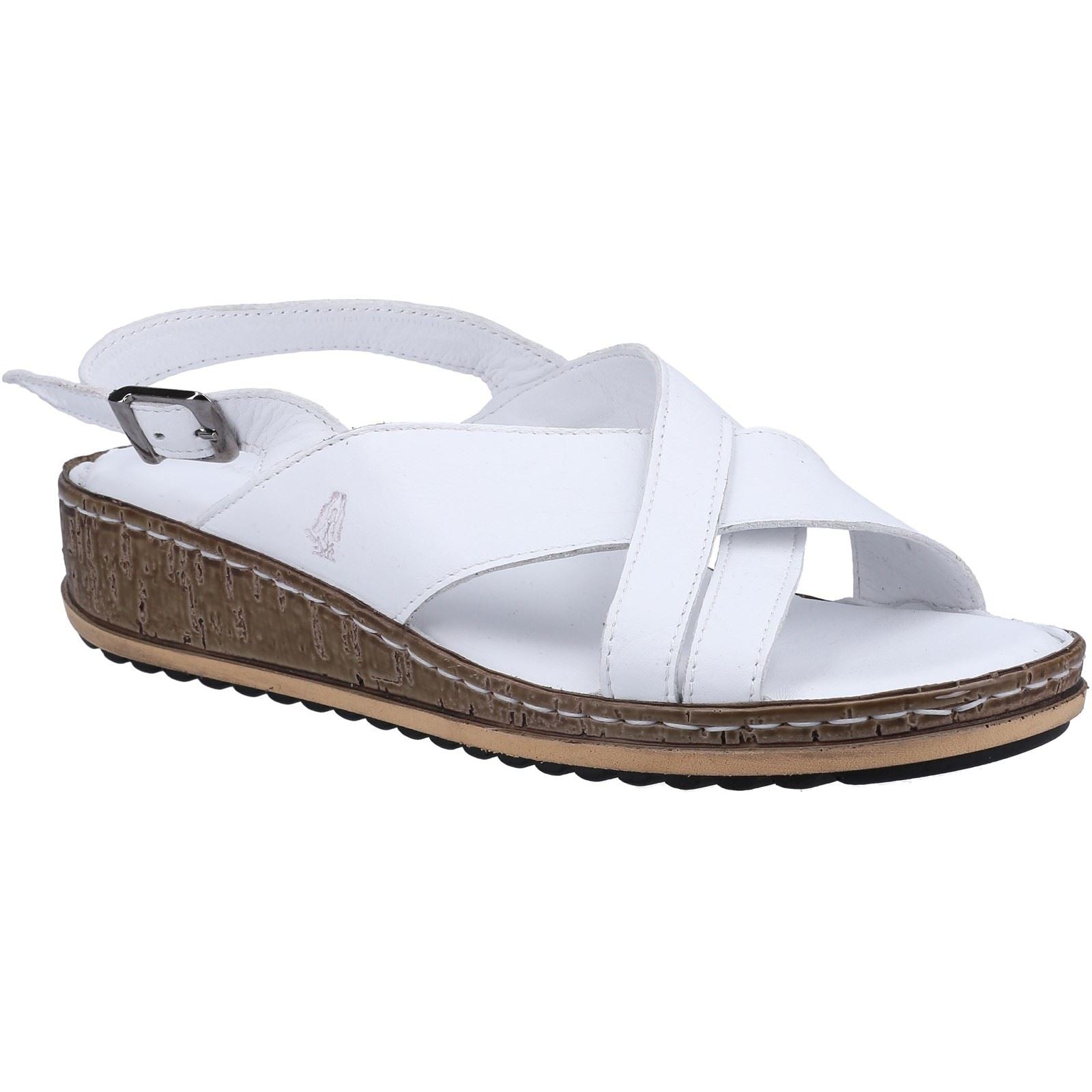 Hush Puppies Elena Leather Women's White Wedges