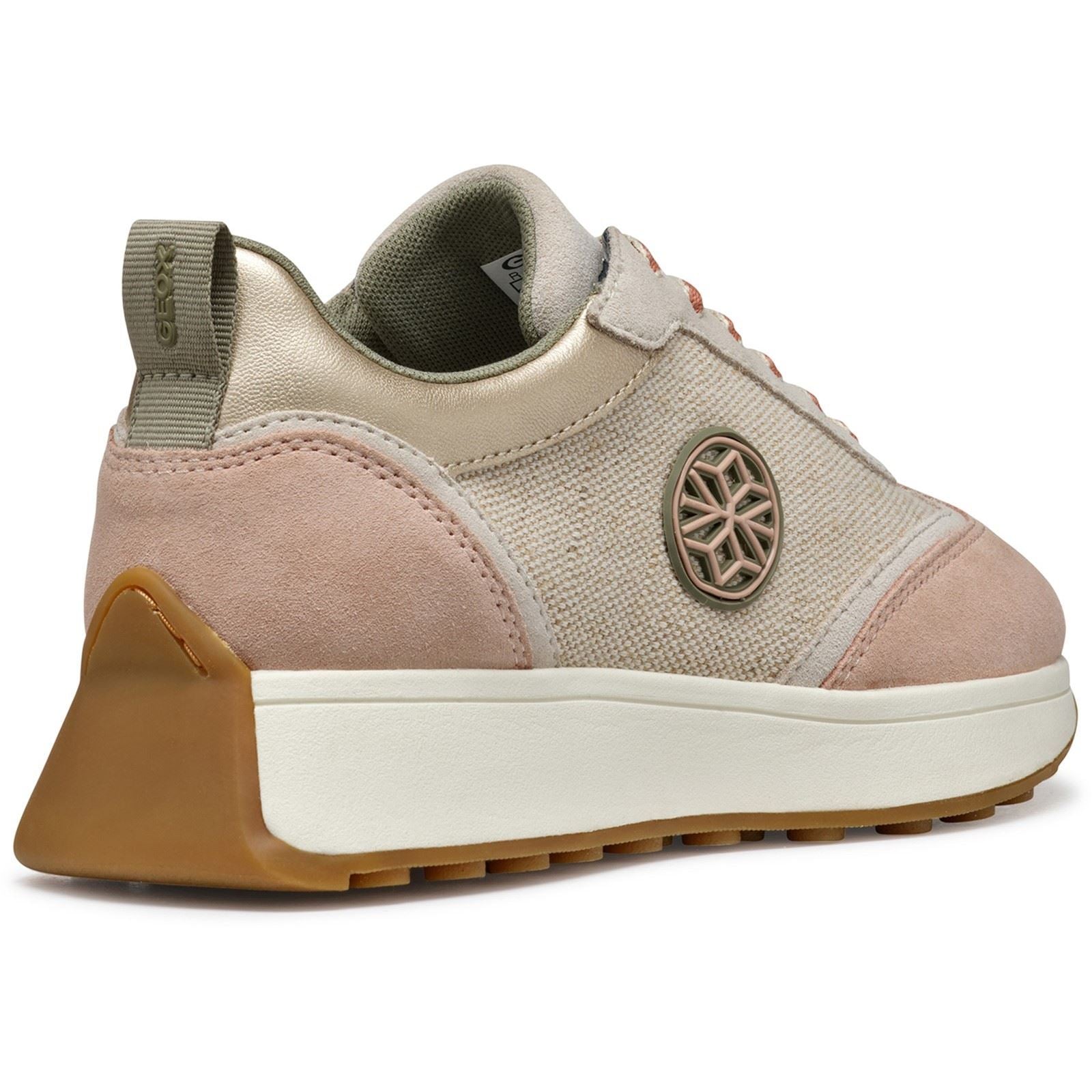 Geox D AMABEL Synthetic Synthetic Women's Light Sand/Light Taupe Trainers
