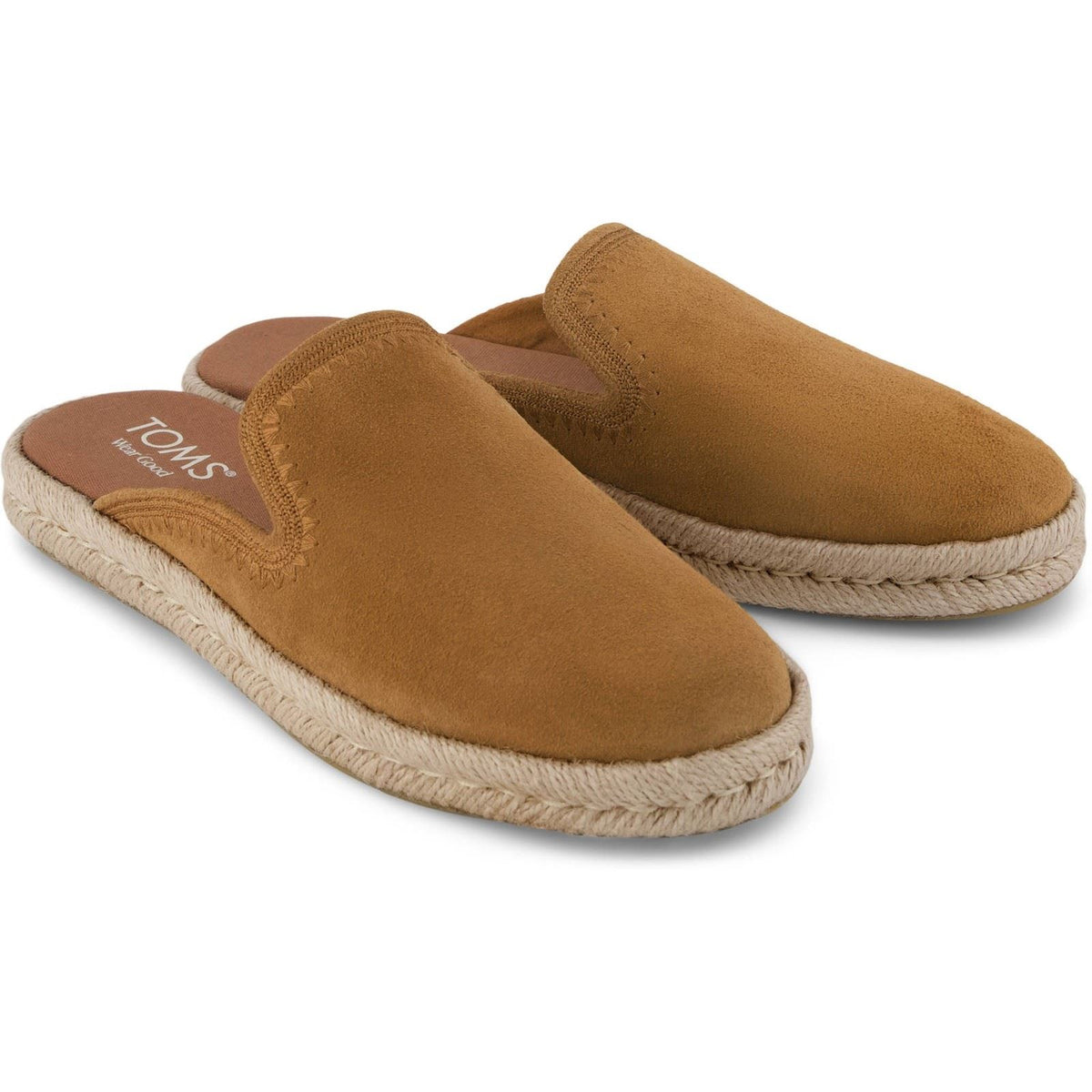 TOMS Santiago Leather Women's Brown Sugar Slippers