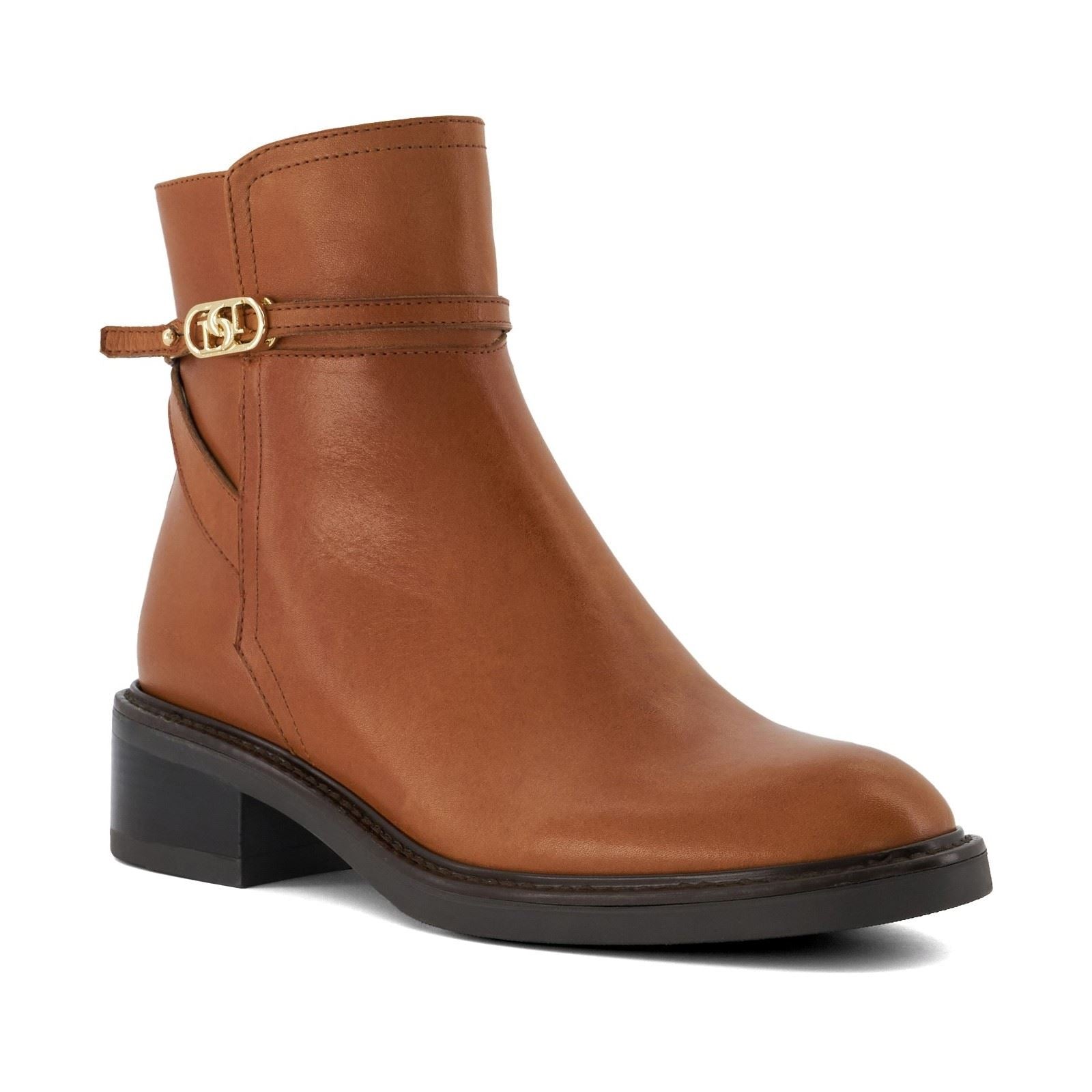 Dune Praising Leather Women's Tan Boots