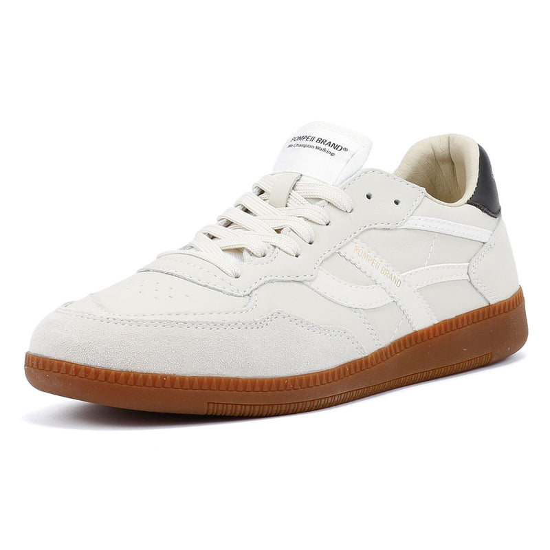 Pompeii Elan Sala Leather Men's Ecru Trainers