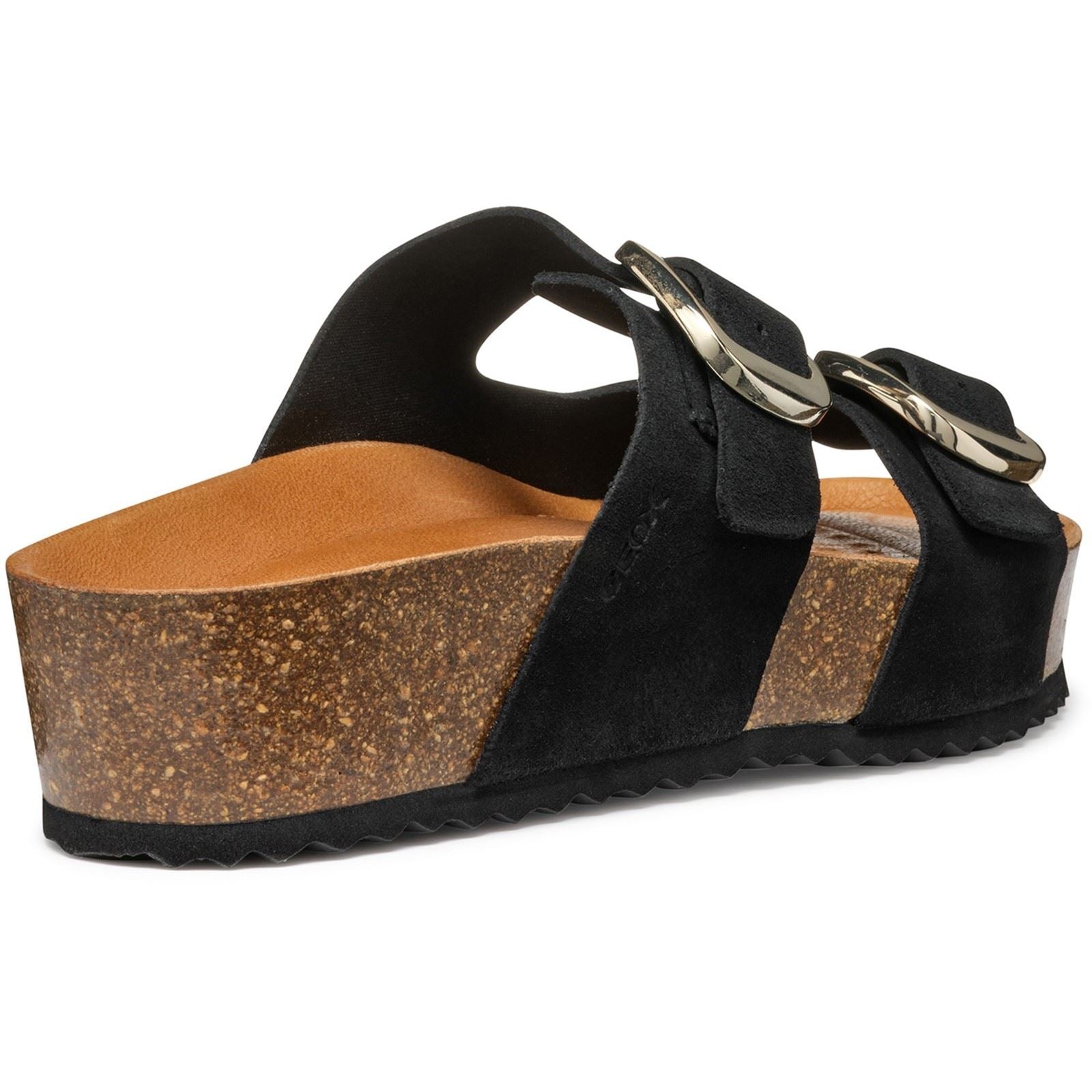 Geox D BRIONIA H Leather Women's Black Wedges