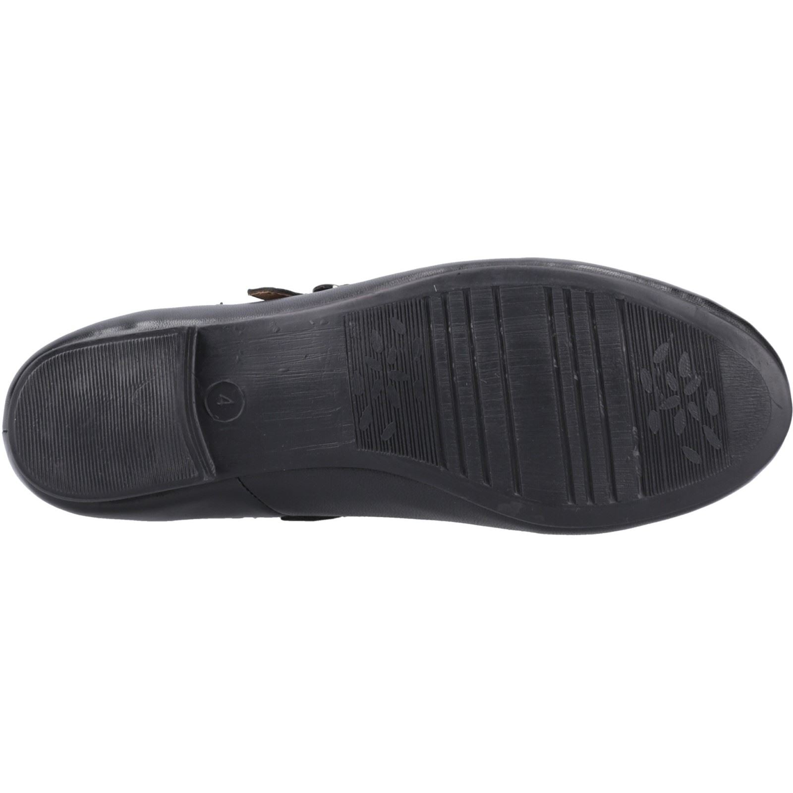 Hush Puppies Nancy Mary Jane Leather Women's Black Leather Shoes