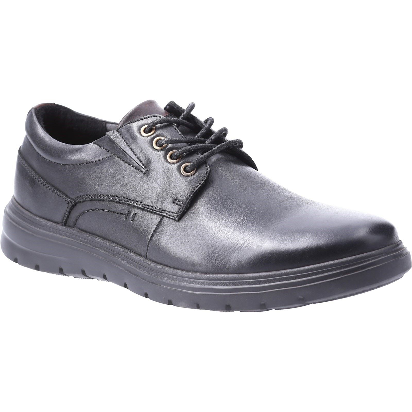 Hush Puppies Triton Leather Men's Black Lace-Up Shoes