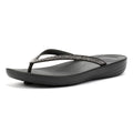FitFlop Iqushion Sparkle Rubber Women's Black Flip Flops