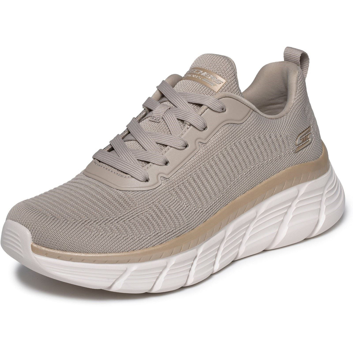 Skechers Bobs B Flex Hi Flying Textile Women's Taupe/Gold Trainers