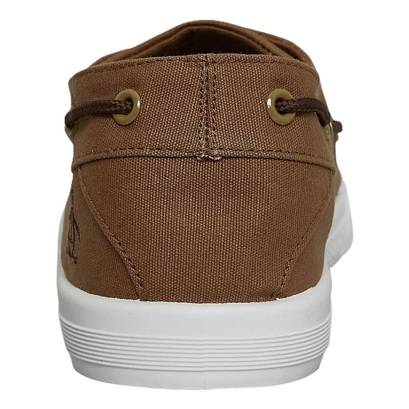 Penguin Sailor Canvas Men's Tan Lace-Up Shoes