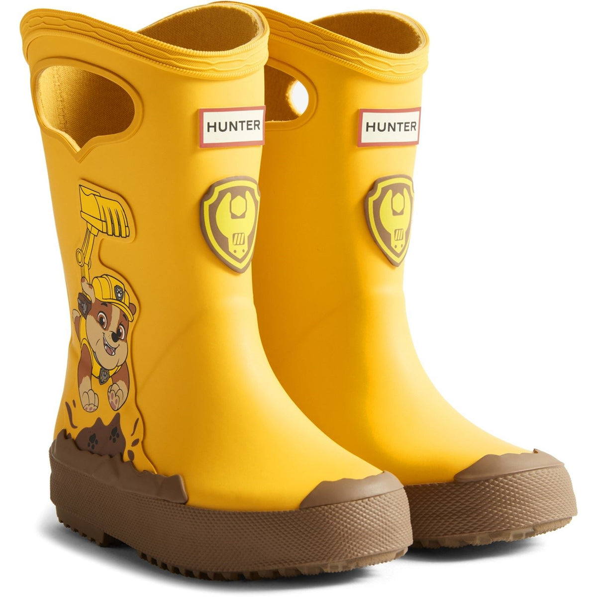 Hunter Paw Patrol Rubber Unisex Kid's Yellow Wellington Boots