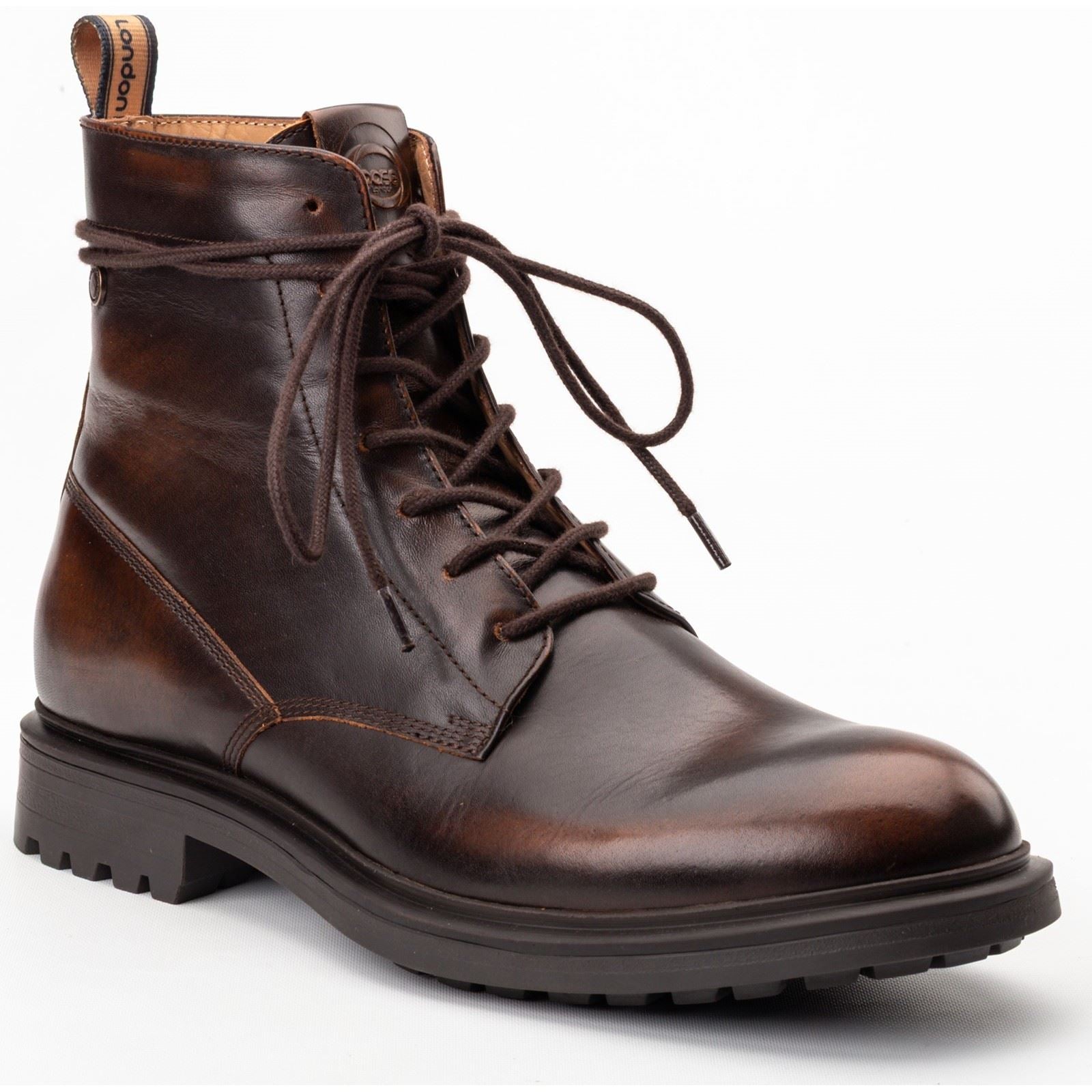 Base London Brunel Leather Men's Brown Ankle Boots