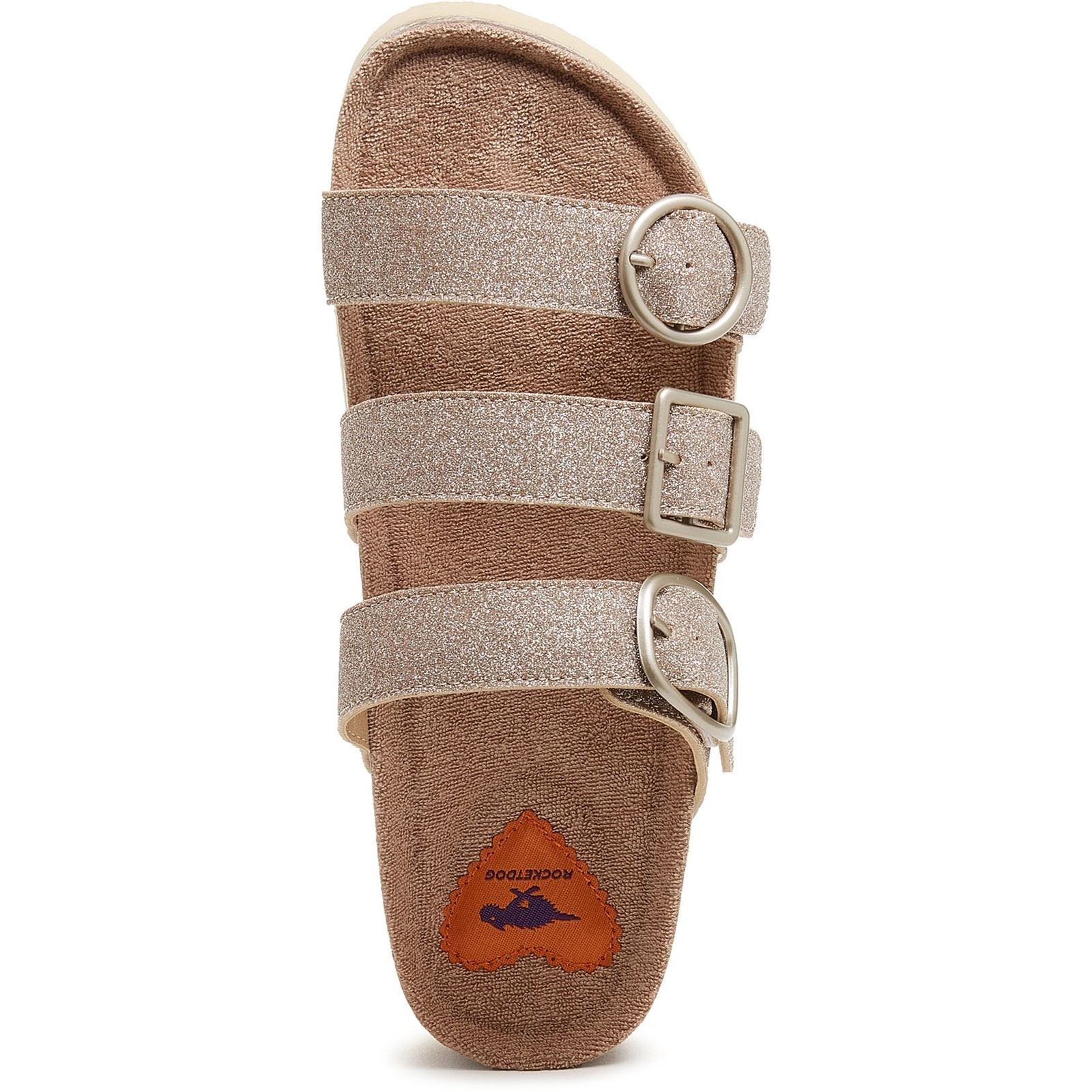 Rocket Dog Astor Glenn Glitter Textile Women's Gold Sandals