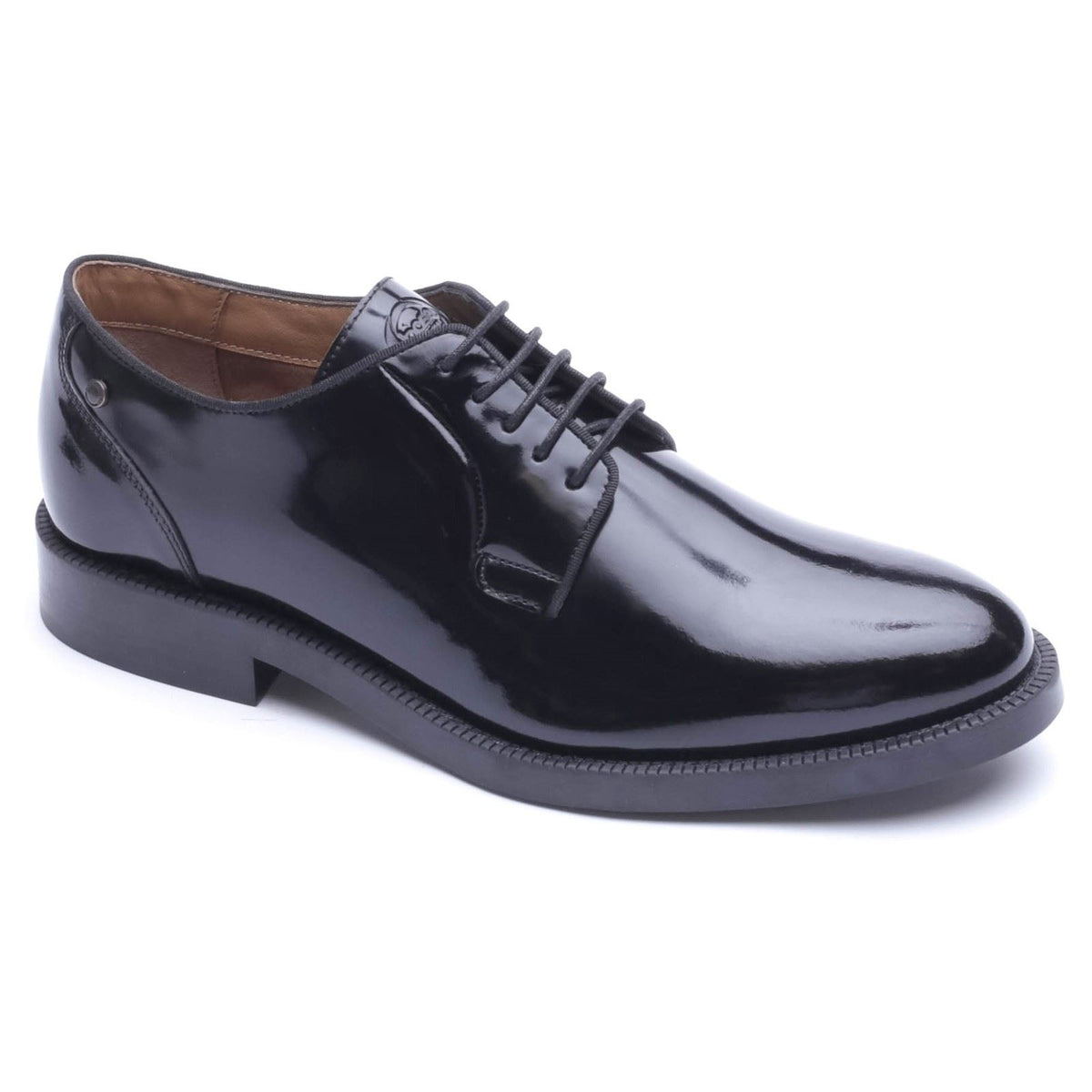 Base London Luca Leather Men's Black Derby Shoes