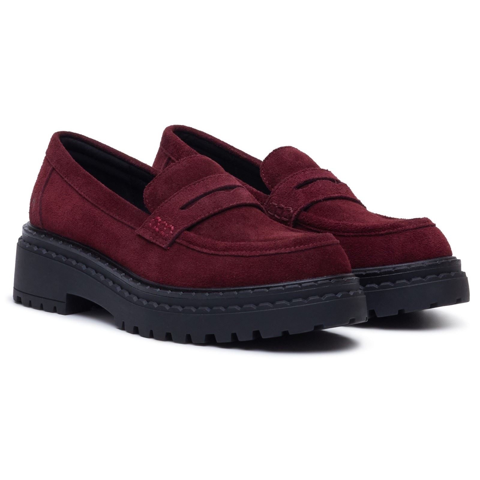 Hush Puppies Odessa Leather Women's Bordo Loafers