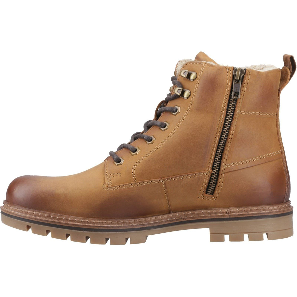 Cotswold Clanfield Leather Men's Tan Ankle Boots