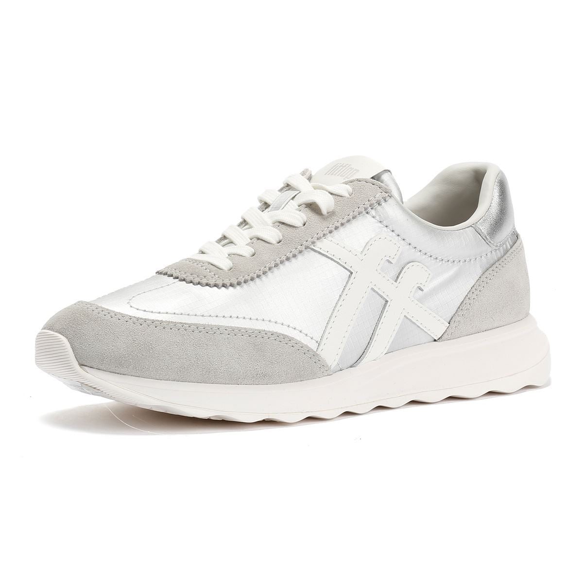 FitFlop Retro-Q FF Nylon Women's Silver/Urban White Trainers