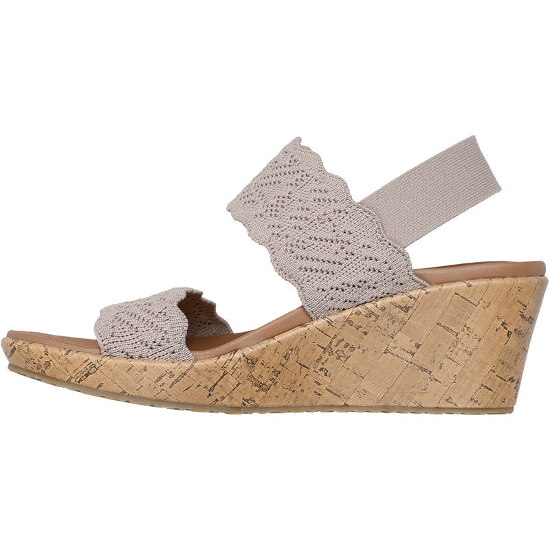 Skechers Beverlee Timeless Touch Textile Women's Taupe Sandals