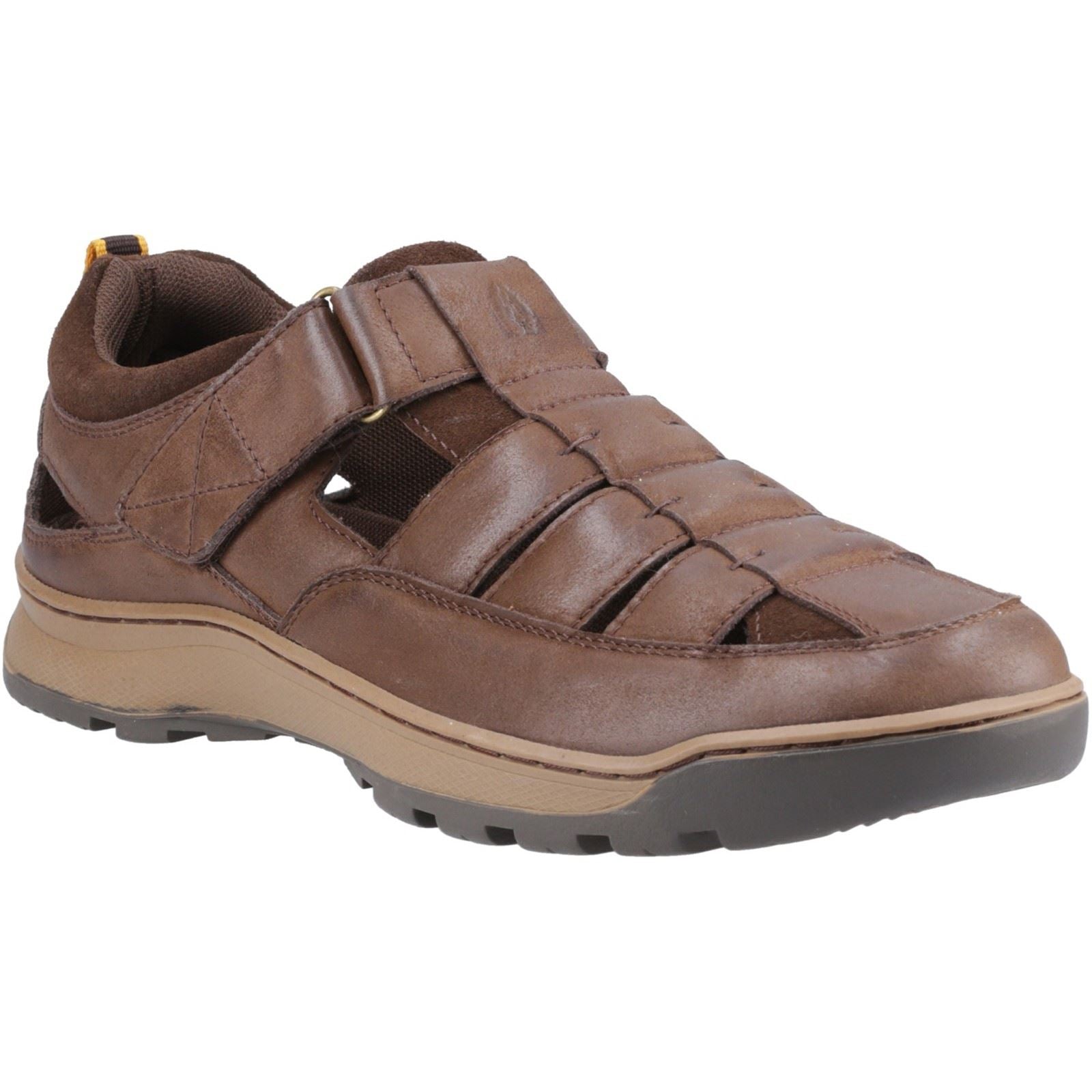 Hush Puppies Rucker Leather Men's Brown Sandals