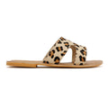 Tower London Cut Out Leather Women's Leopard Print Mules
