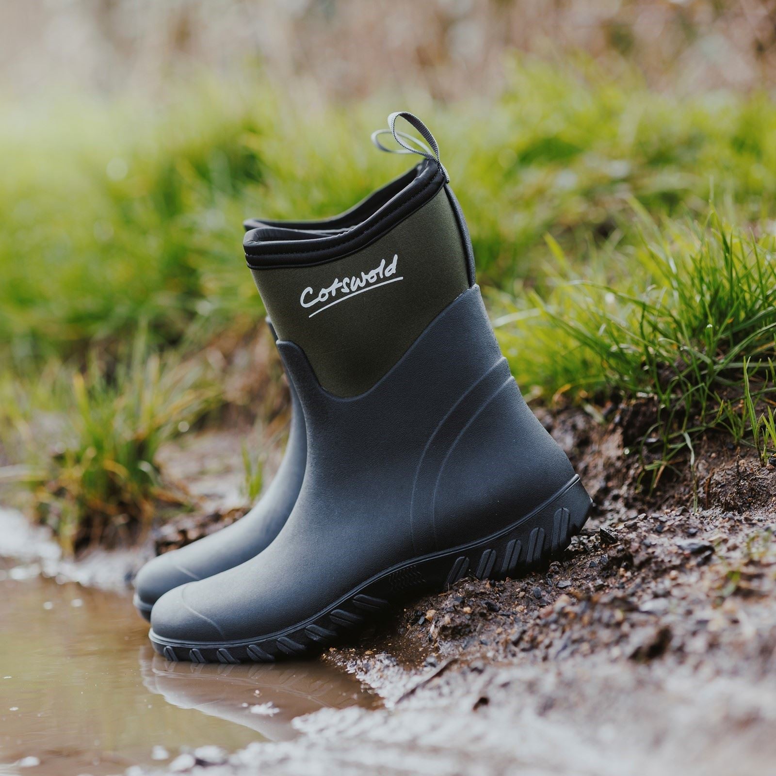 Cotswold Winfield Short Rubber Men's Green Wellington Boots