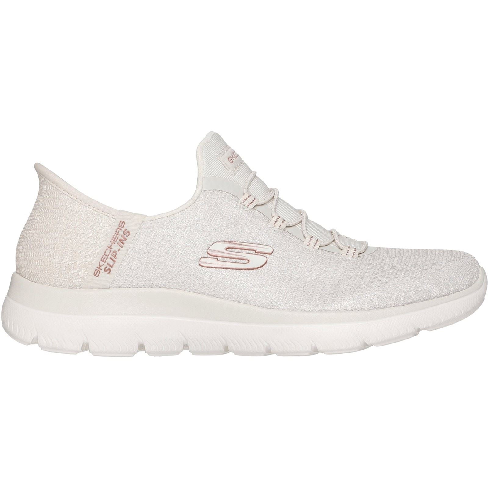 Skechers Summits Lunar Glow Textile Women's Natural/Rose Gold Trainers