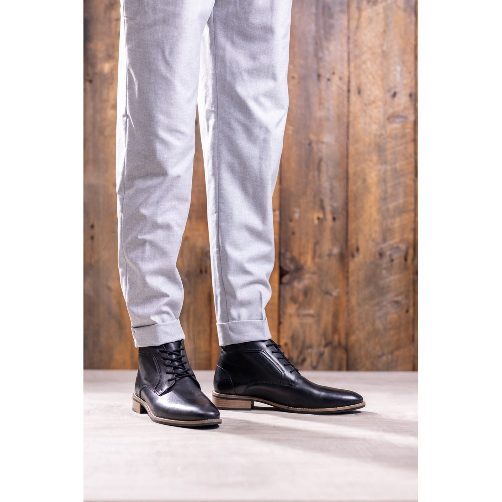 Hush Puppies Declan Lace Leather Men's Black Boots