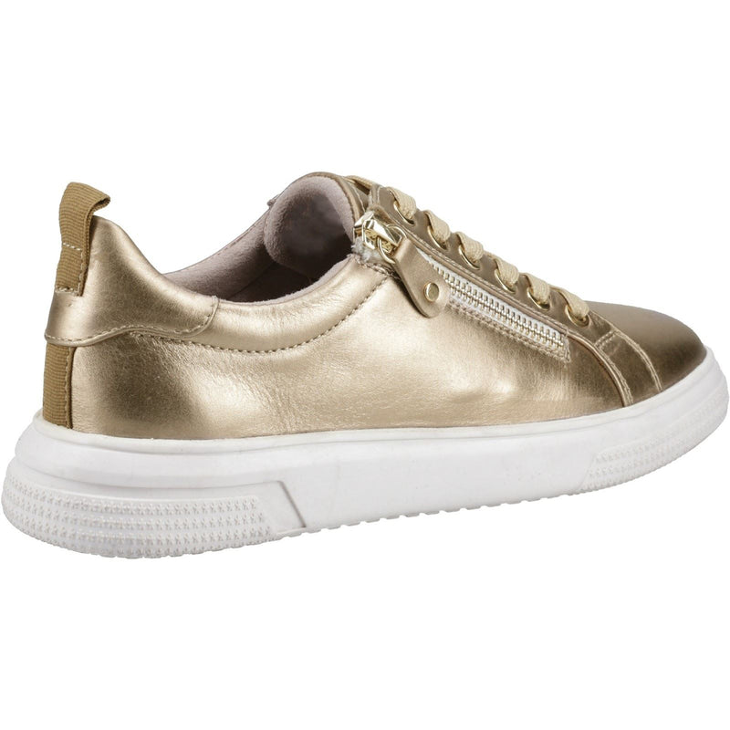 Hush Puppies Martha Leather Women's Gold Trainers