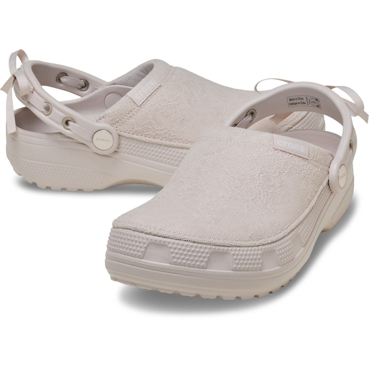 Crocs Crafted Lace Textile Blend Women's Cocoa Cream Clogs