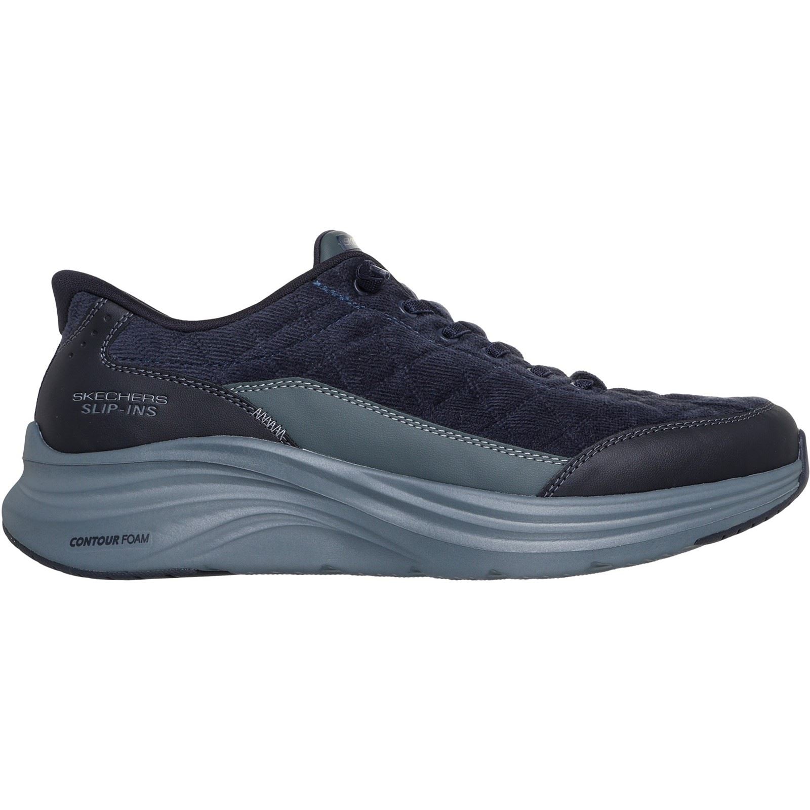 Skechers Contour Foam Cordelux Textile Men's Navy Cozycord/Pu Trainers