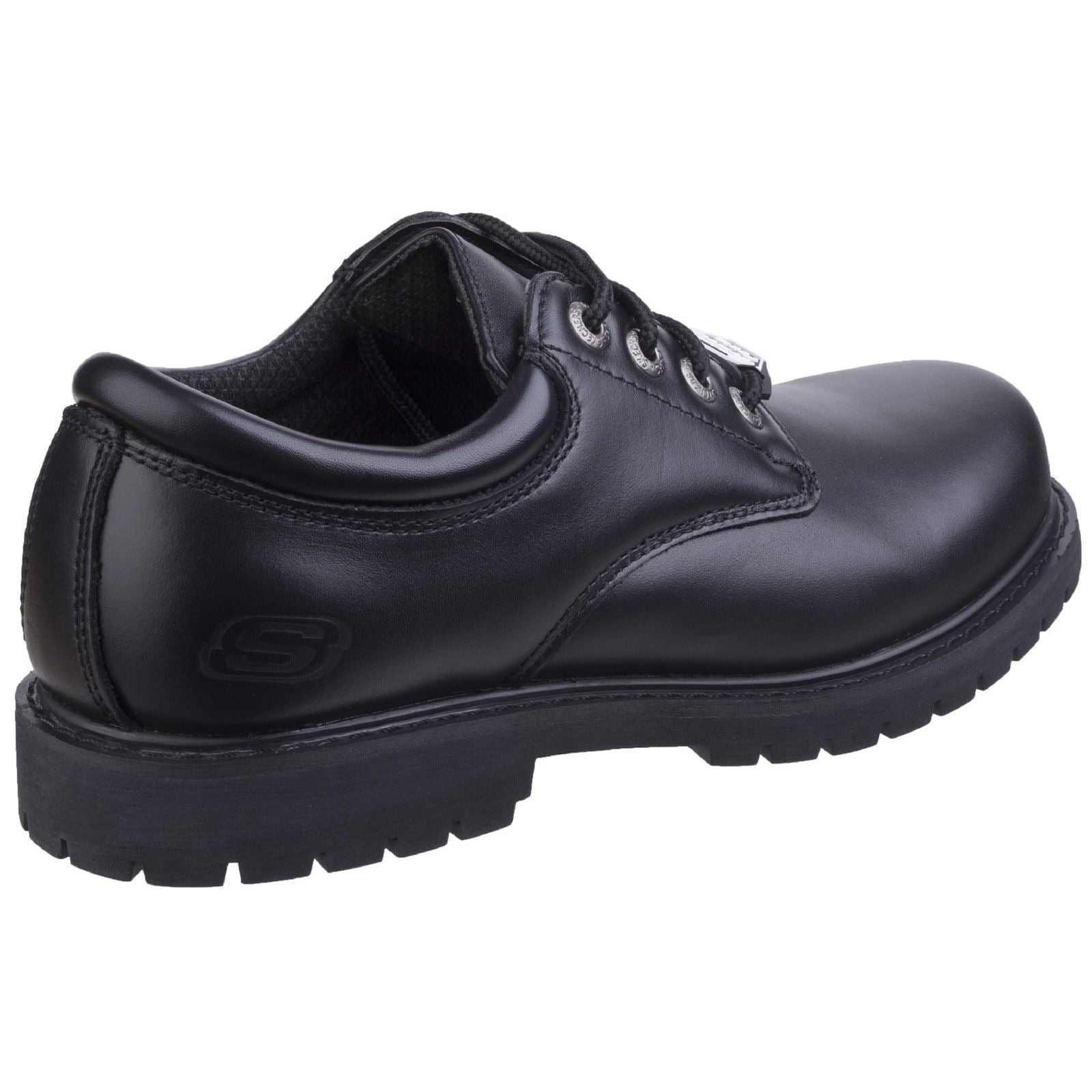 Skechers Workwear Cottonwood Elks Leather Men's Black Safety Shoes
