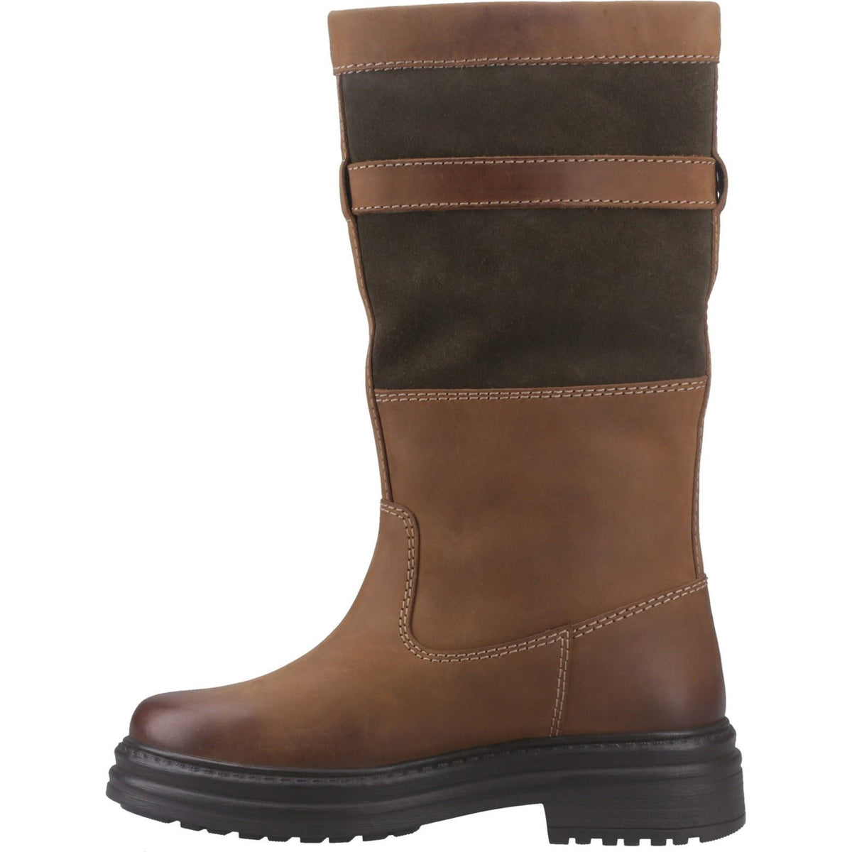 Cotswold Broadwell Leather Women's Tan/Green Boots