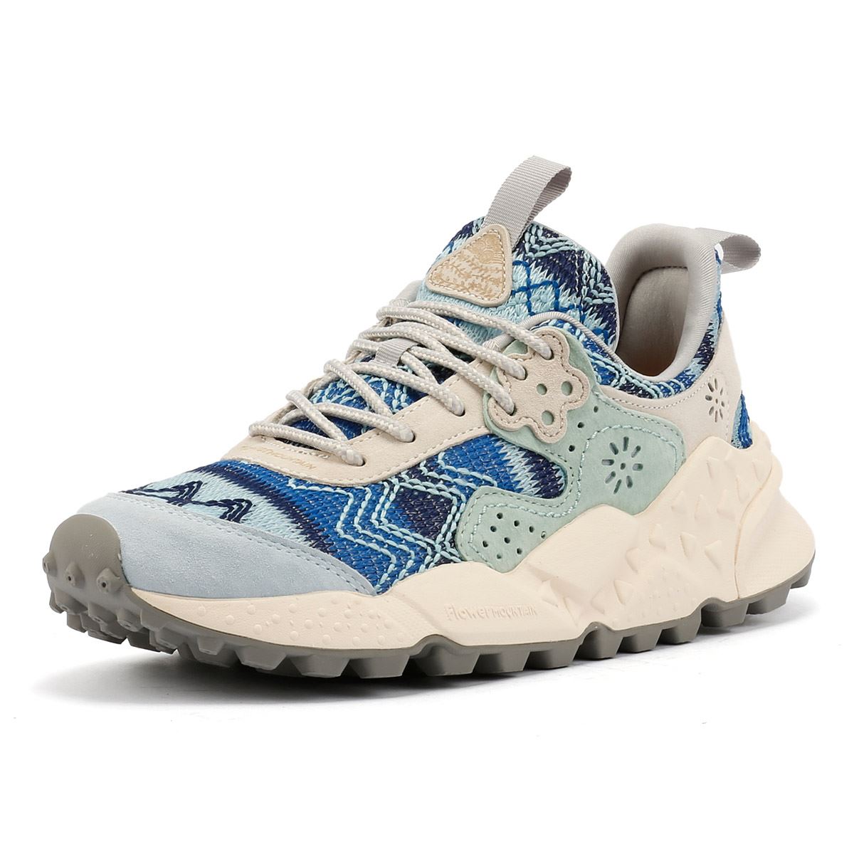 Flower Mountain Kotetsu Knit Women's Blue Aztec Trainers