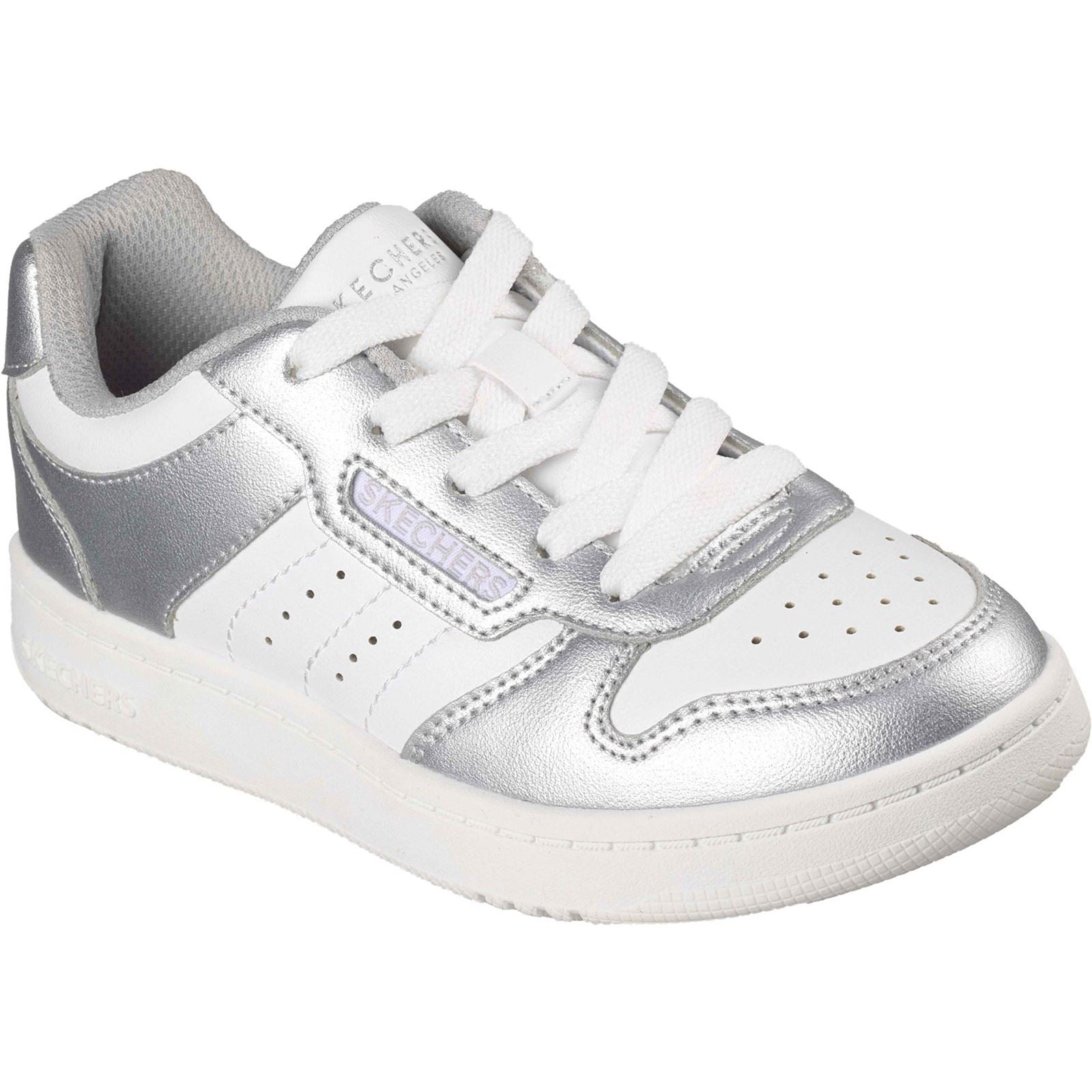 Skechers Quick Street Polyurethane Girl's Silver/White Trainers