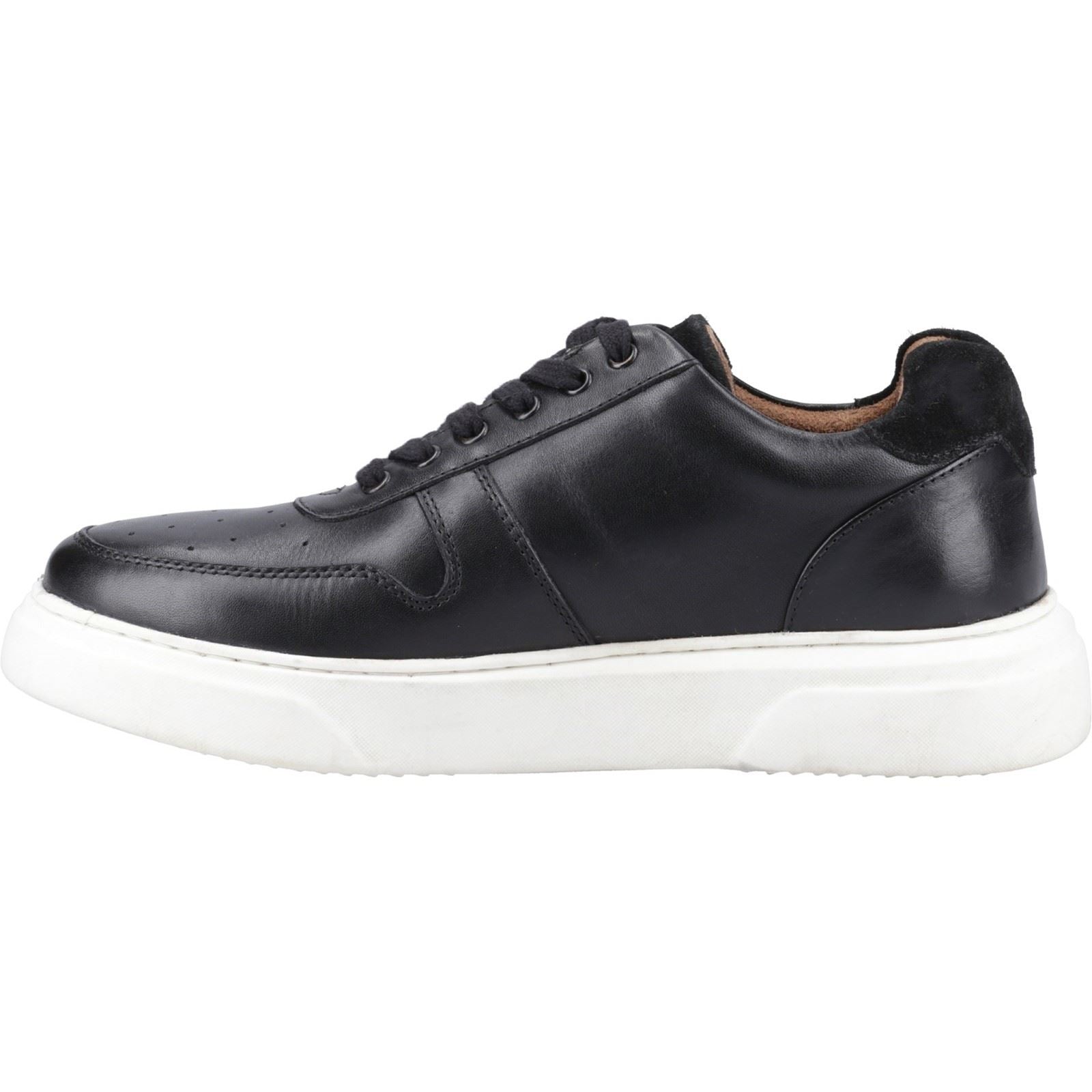 Hush Puppies Wyatt Leather Men's Black Trainers