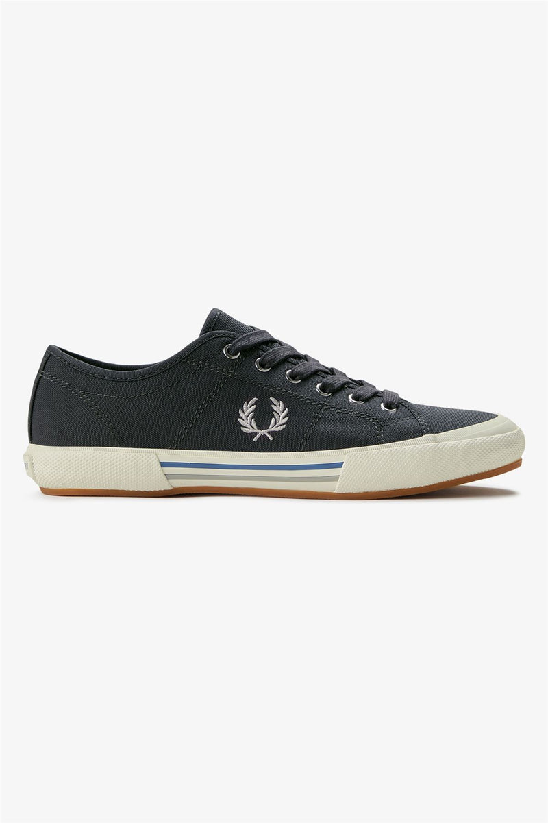 Fred Perry B708 Vintage Tennis Canvas Men's Anchor Grey Trainers