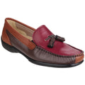 Cotswold Biddlestone Leather Women's Chestnut/Tan/Wine Loafers