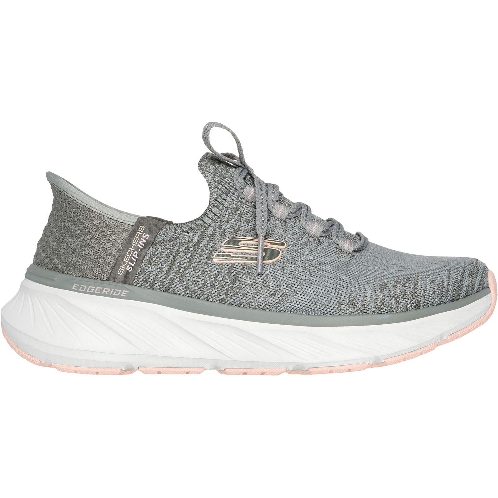 Skechers Edgeride Impression Textile Women's Green/Orange Trainers