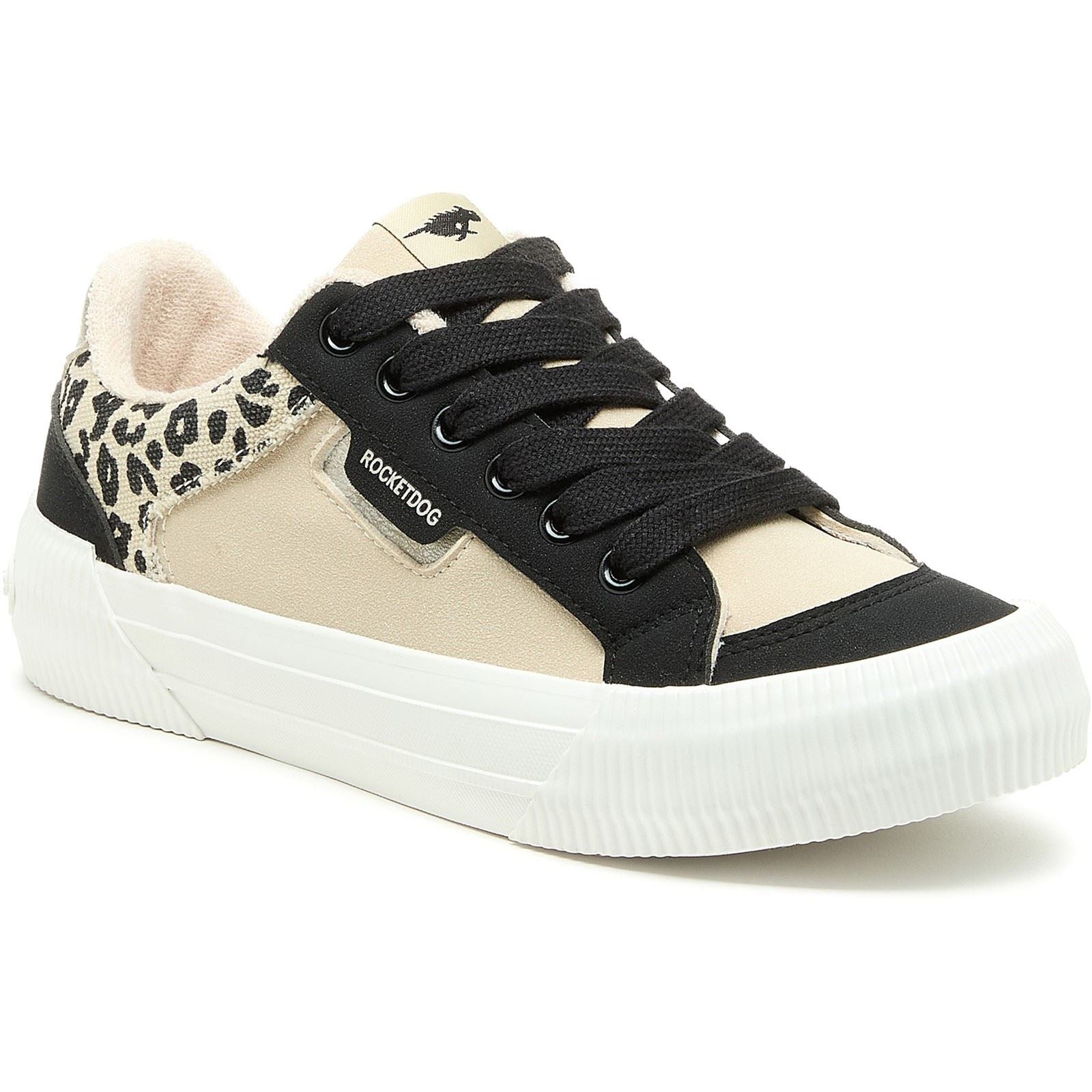 Rocket Dog Cheery Blocked Cotton Women's Beige/Black Trainers