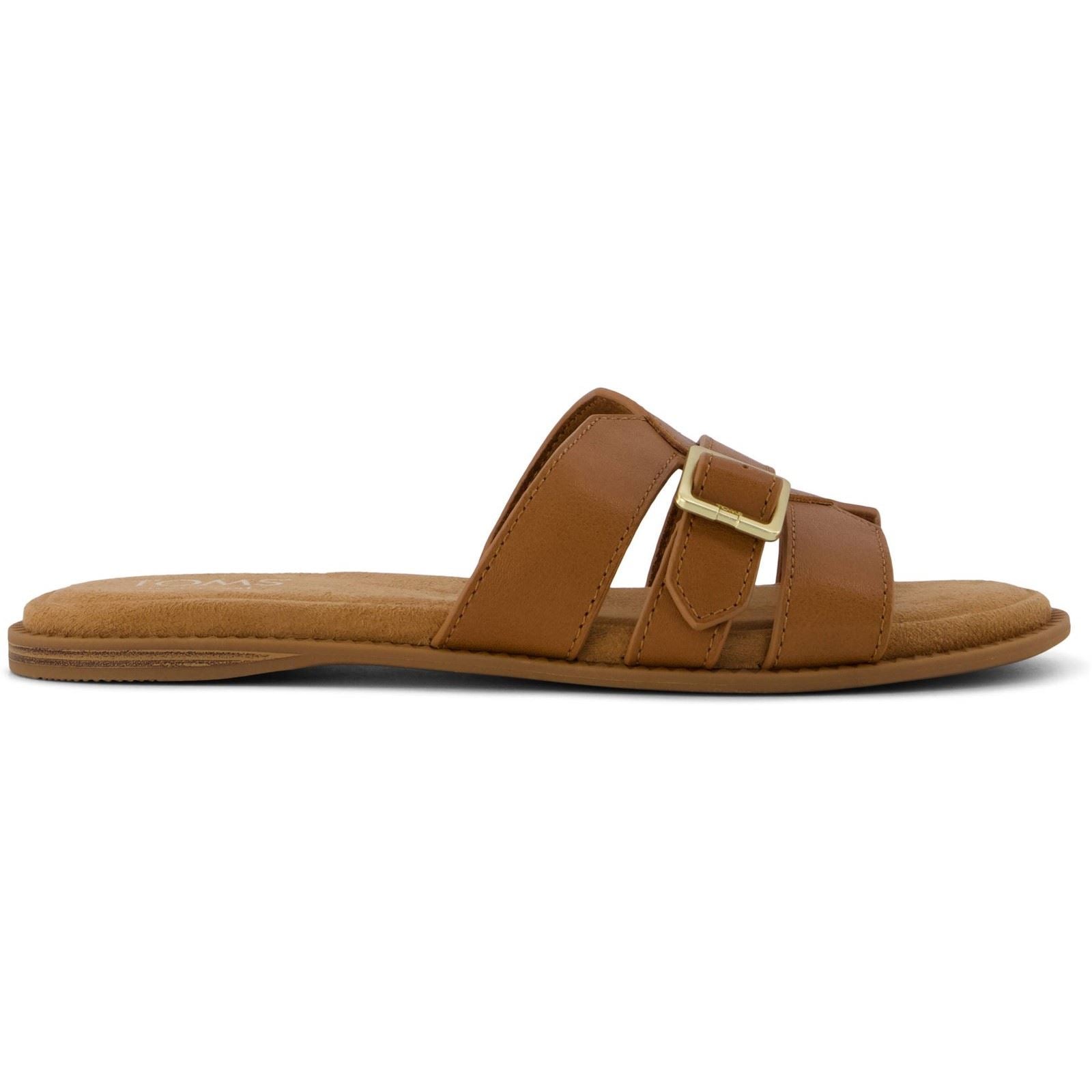 TOMS Sol Leather Women's Brown Sugar Sandals
