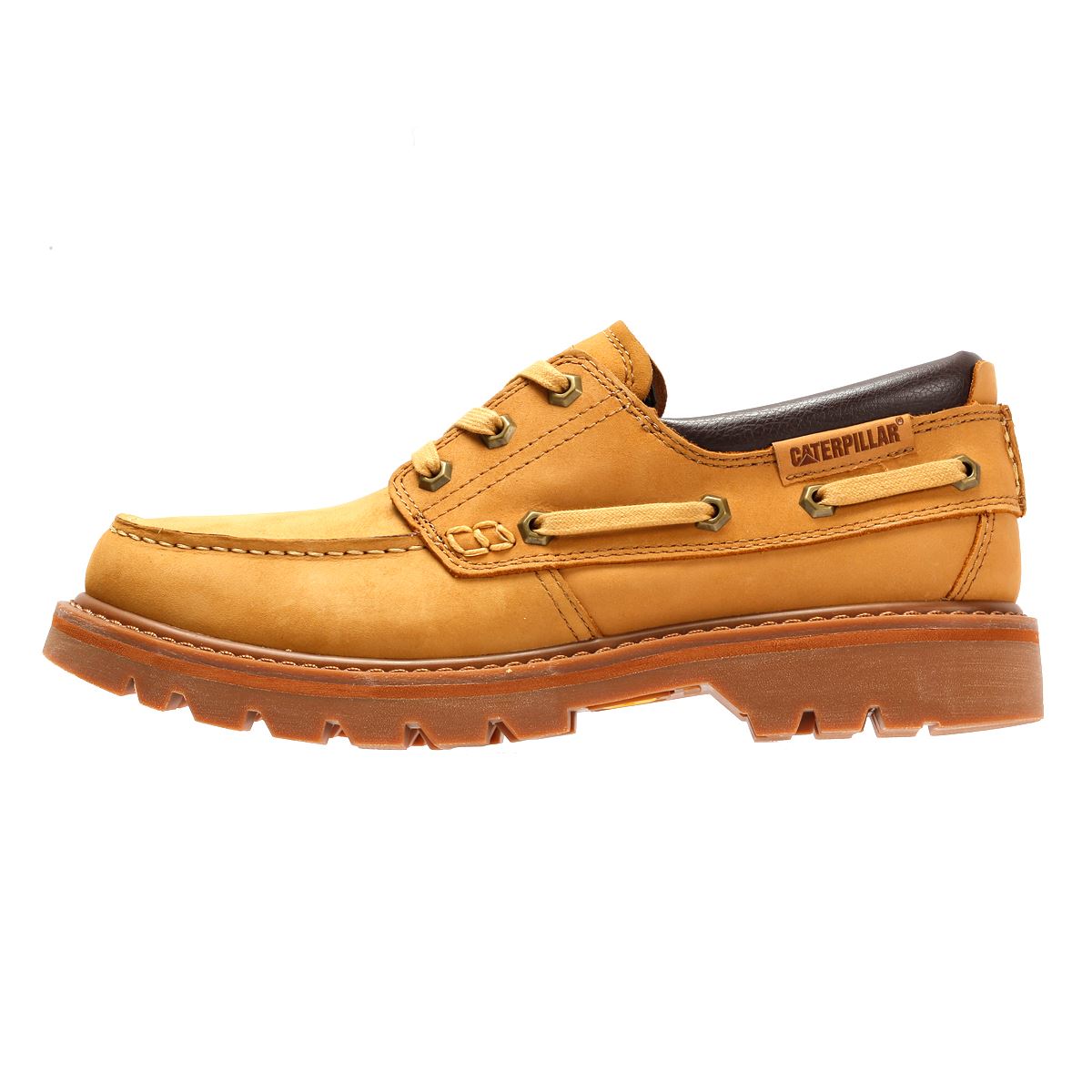 Caterpillar Colorado Boat Lo Leather Men's Honey Buckskin Lace-Up Shoes