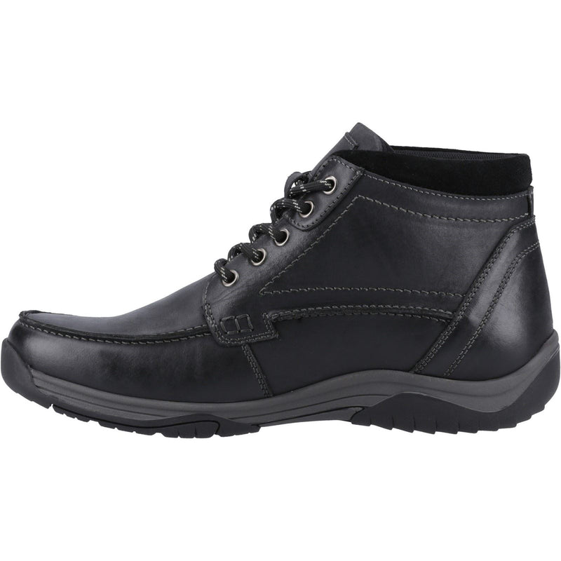Hush Puppies Daryl Leather Men's Black Ankle Boots