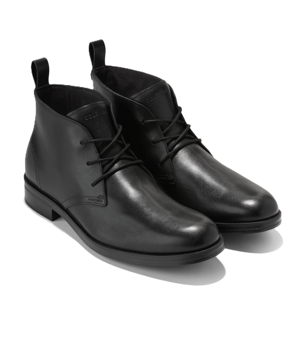 Cole Haan Newmark Grand Flexcraft Leather Men's Black Chukka Boots
