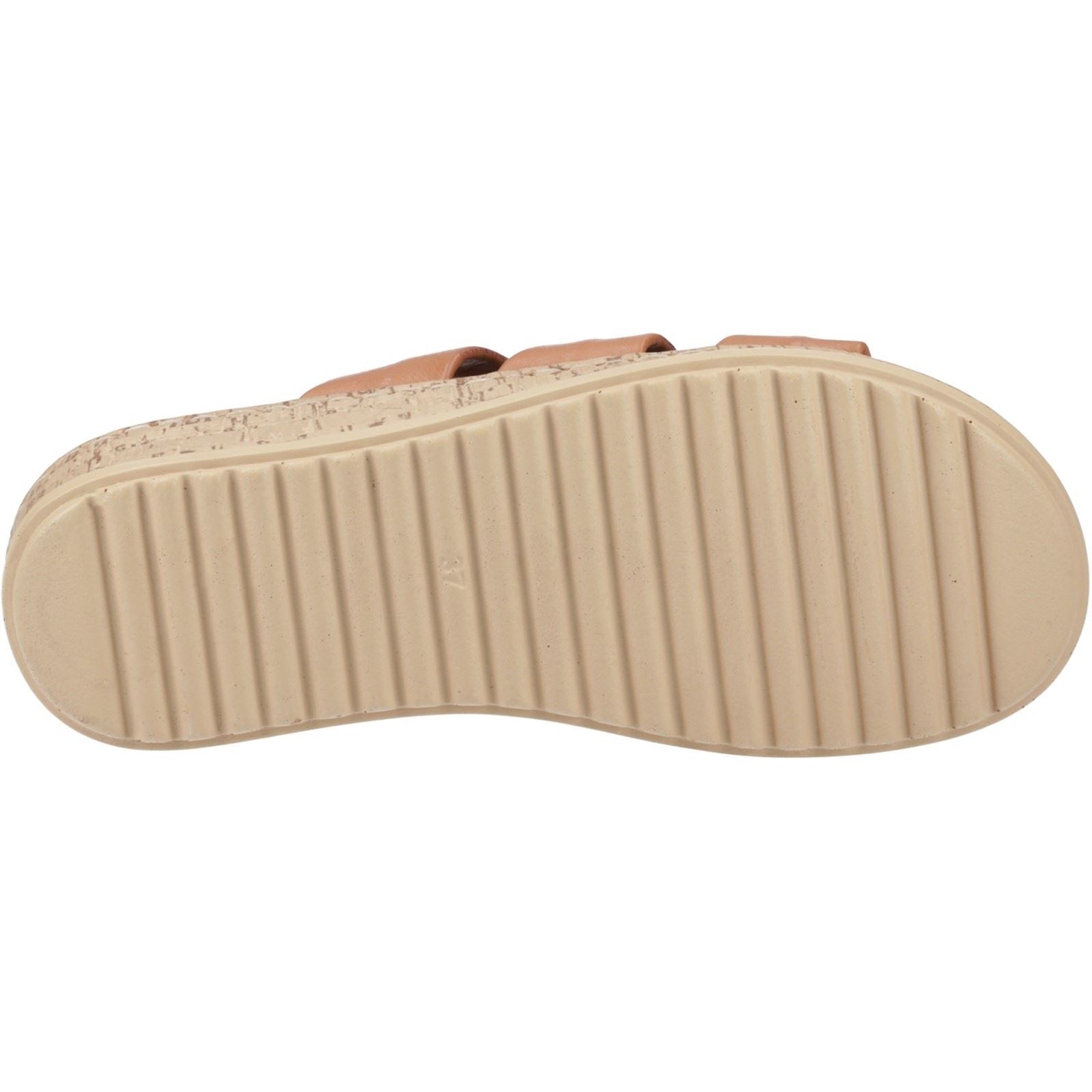 Hush Puppies Eden Wide Fit Leather Women's Tan Sandals