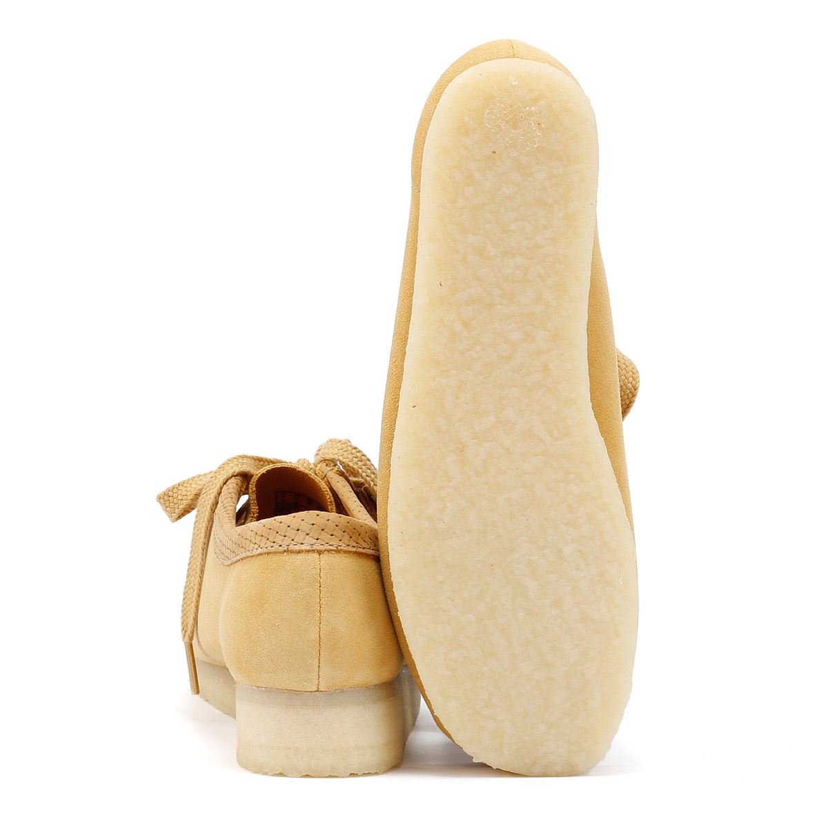 Clarks Originals Wallabee Suede Women's Golden Tan Shoes - Image 4