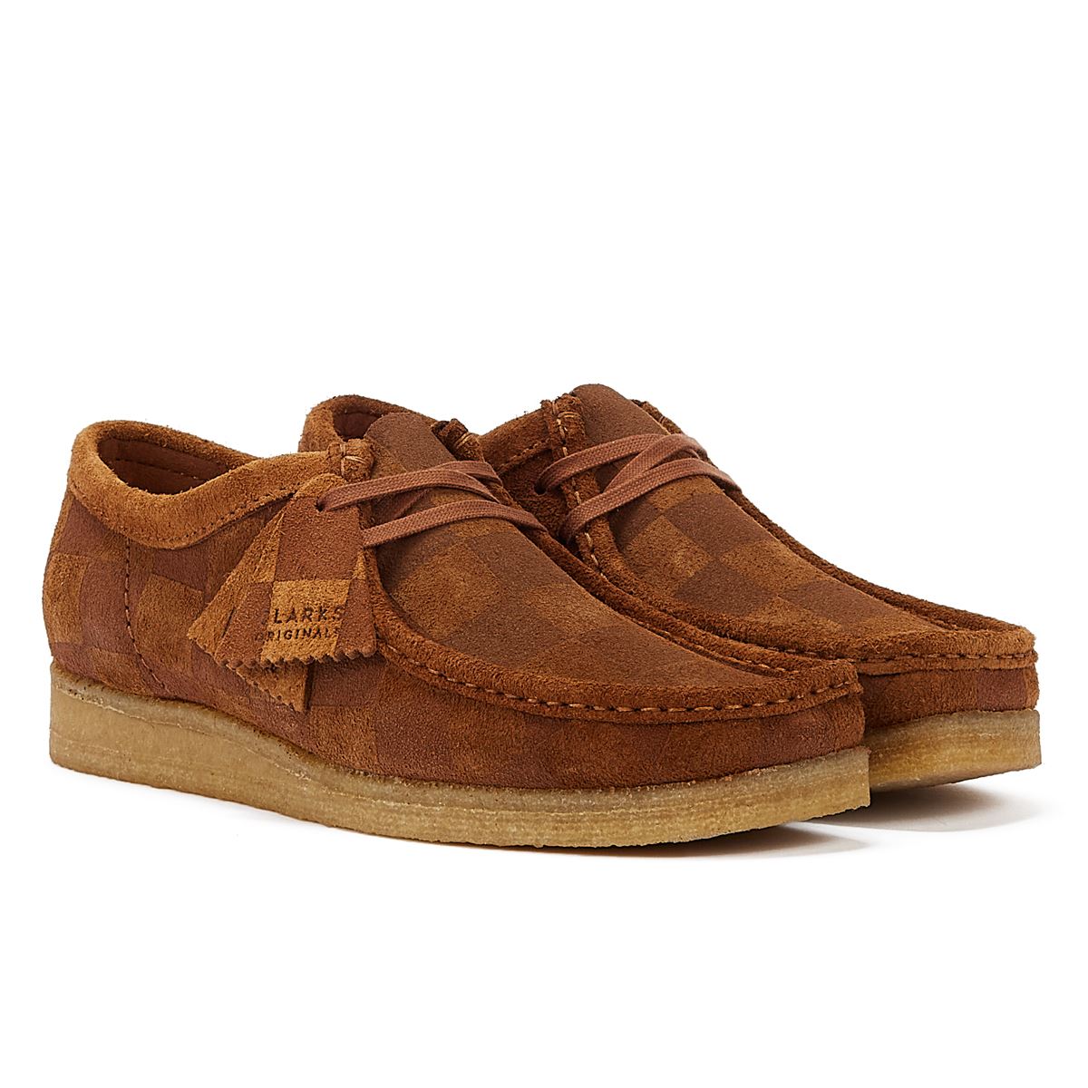 Clarks Originals Wallabee Check Men's Brown Lace-Up Shoes