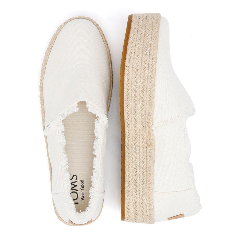 TOMS Valencia Canvas Women's White Espadrilles