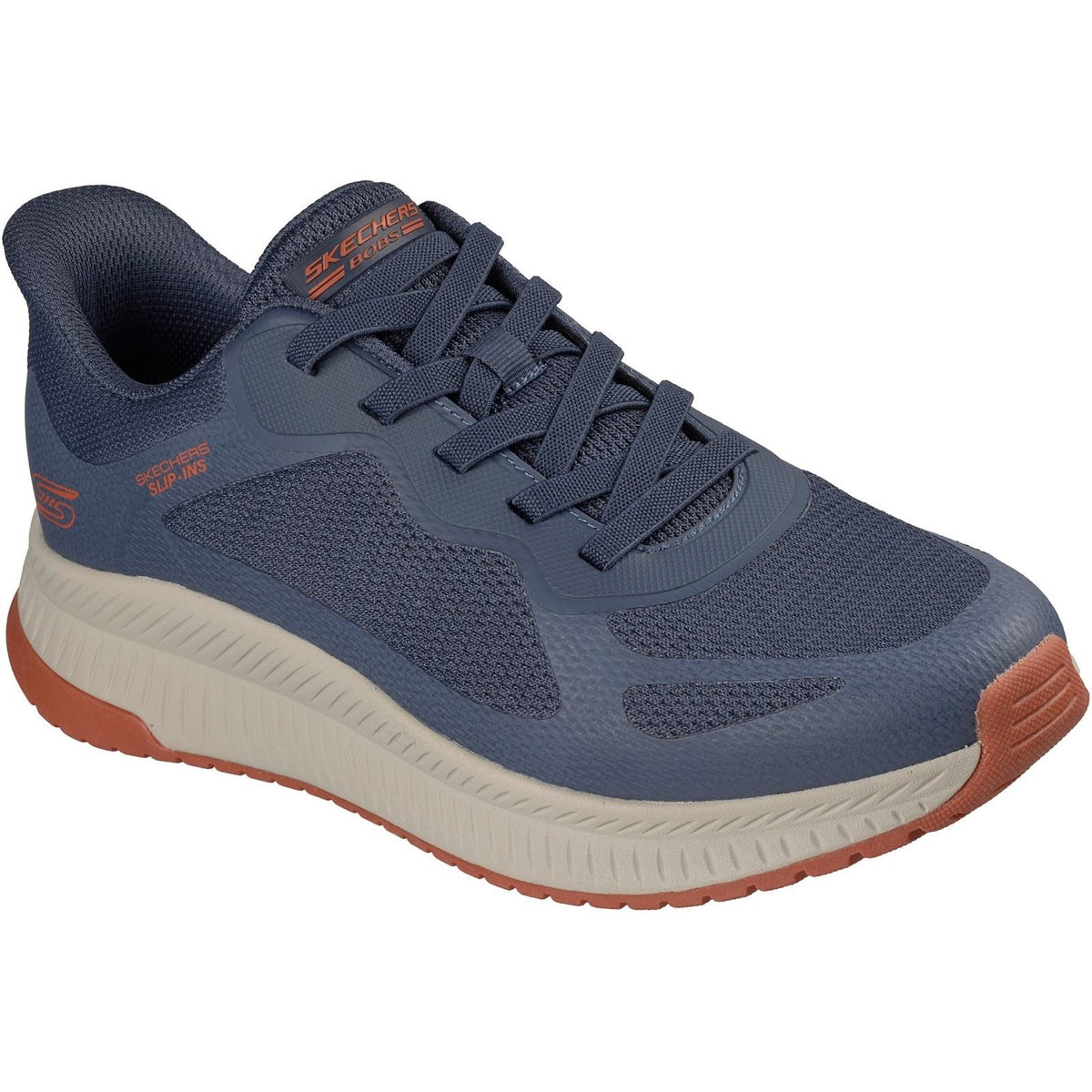 Skechers BOBS Sport Squad Chaos 4 Men's Navy/Orange Trainers