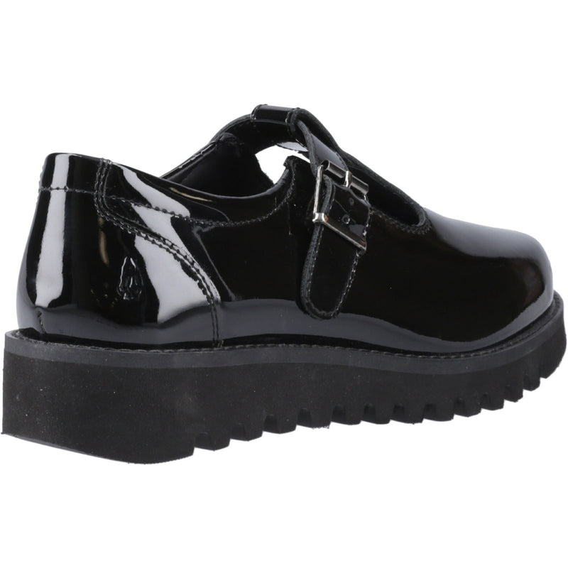 Hush Puppies Florrie T-Bar Leather Girls's Black Shoes